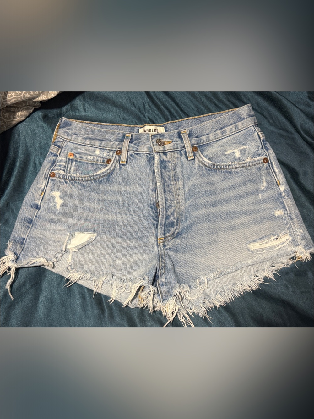 Agolde ‘Parker’ Distressed Denim Cutoff Shorts